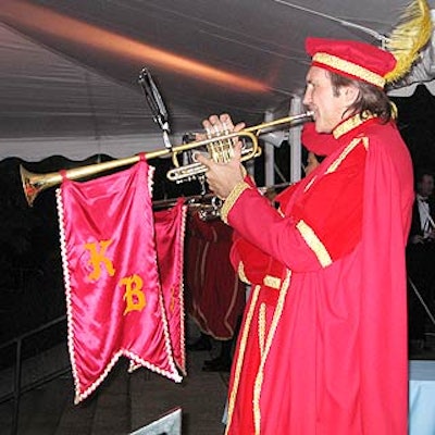 Trumpeters from King’s Brass Music dressed in renaissance costumes regaled arriving guests.