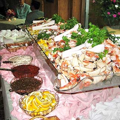 Tavern on the Green was filled with raw bars and carving stations.