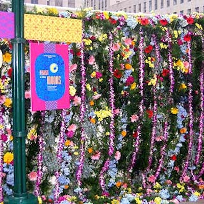 A blanket of flowers decorated the entrance of Citymeals-on-Wheels' Asian-themed Tribute to James Beard tasting benefit at Rockefeller Center.