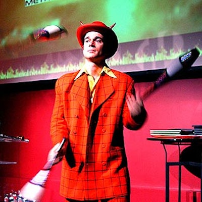 Michael Bongar Entertainment provided a juggler during cocktails. (Photo courtesy of Pressure)