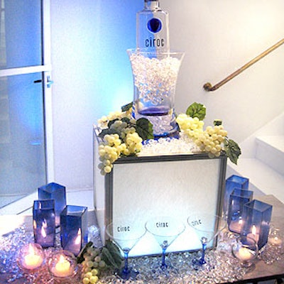 A kind of lush altar to Ciroc vodka decorated the New York stop of the brand's Grape Chefs of America tour.