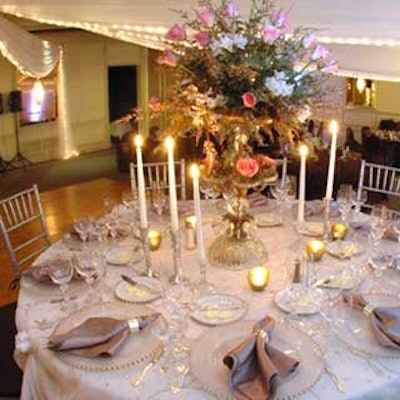 The moonlight table at NACE's prom night offered an elegant eating experience under a twinkling ceiling.