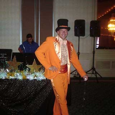 Tuxedos came in many colors including this red one atthe NACE prom and awards dinner.