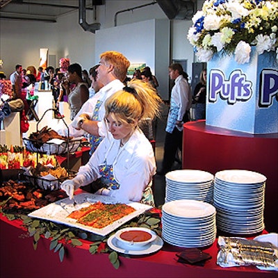 Lynne Manheim produced a fall fashion preview at Pier 59 Studio at Chelsea Piers for Target that incorporated.phpects of the retailer's current ad campaign. Caterwaiters from Taste Caterers served food from bars designed by Eyesore.
