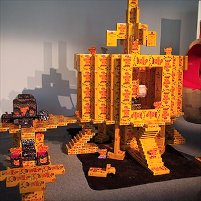 Target worked with Lynne Manheim and Eyesore to commission artists to create art installations based on commodity products sold by the retail chain, including this cat spaceship made of Meow Mix boxes.