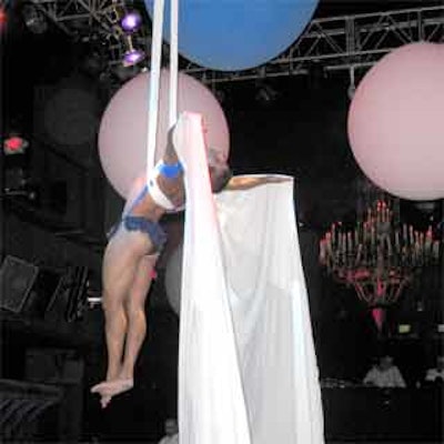 All Over Miami's aerialist entertained guests at MPI's installation and award ceremony at State.