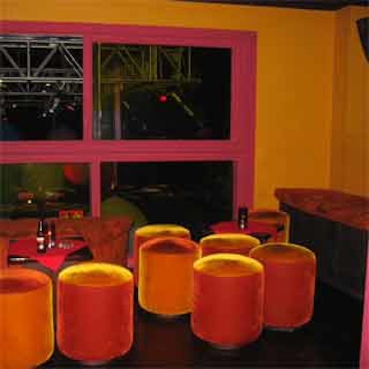 Stools at State provided a place to sit during the cocktail hour at the MPI awards and installation gala.