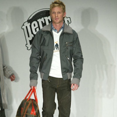 A mostly white background served as an ideal backdrop for the designers' fashions.