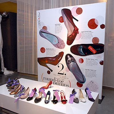 Enlarged pages of the magazine stood behind actual merchandise displays. (Photo by Rohanna Martins)