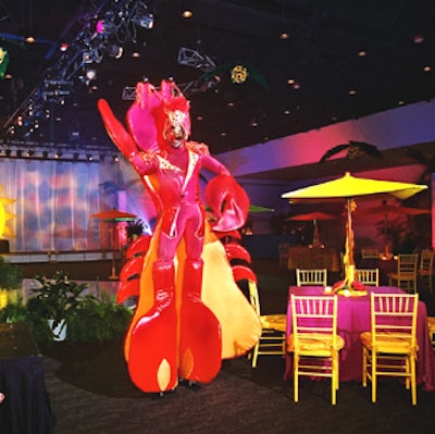 A giant lobster was one of the characters hired to entertain guests during the FunShops.