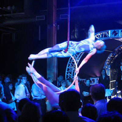 Cirque Sublime staged its acrobatic art right inside the entrance to Steamwhistle Brewing.