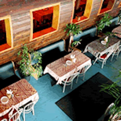 Bamboo Cabana features a dining room modelled after a 19th-century sailing ship.