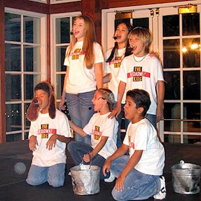 The Broadway Kids performed songs from various Broadway musicals.