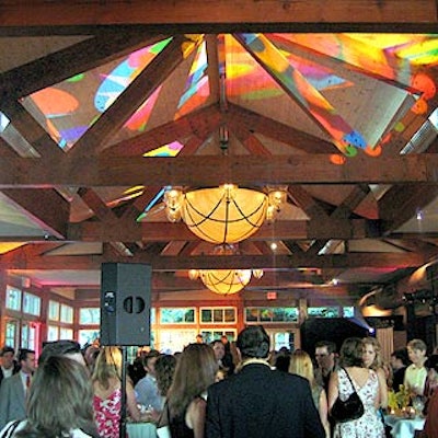 ProSho lit the ceiling with moving, color-changing lights.