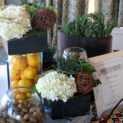 Fruits and vegetables combined to create a buffet full of interesting textures.