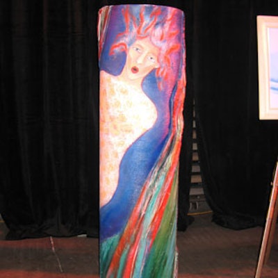 This colorful column was one of the pieces of artwork on display for guests to enjoy.