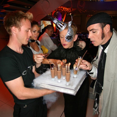 Abigail Kirsch's root beer floats and milkshakes were served from trays that steamed with dry ice.