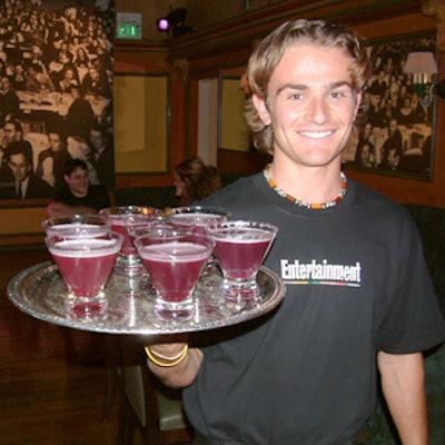 At Entertainment Weekly's pre-Emmy party at the Hollywood Athletic Club, servers offered specialty cocktails with names inspired by TV shows, like 'A Drop of Will and Grace' and 'Everyone Loves a Mojito.'