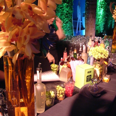 Flowers from L.A. Premier and tequila from sponsor Patron covered the bar.