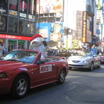 The Guardian Angels dog and the Crash Test Dummies were near the end of the procession.