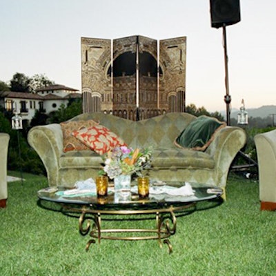 At Endeavor Talent Agency’s pre-Emmy party at partner Adam Venit’s Los Angeles estate, sofas provided by Property Services West helped to create a living-room-like outdoor space.