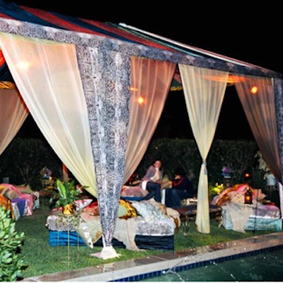 Those looking for privacy could retire to a Moroccan tent, complete with its own bar.