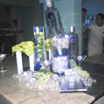 The decor featured Ciroc bottles as well as vases filled with flowers and grapes, which was the common ingredient used in everything from the drinks to the food.
