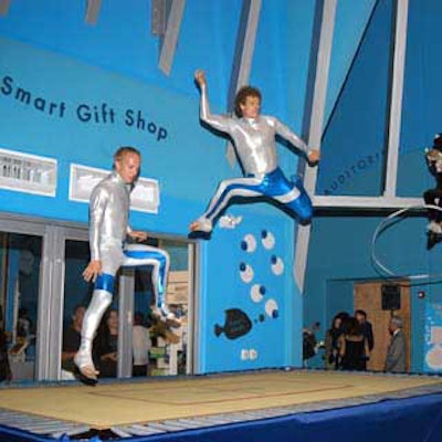 Performers from ABC Circus welcomed guests to the Miami Children's Museum's Be a Kid Again gala.