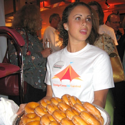 The kid-friendly catering included Krispy Kreme doughnuts.