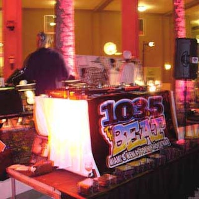 DJs from 103.5 the Beat spin hip-hop for the industry crowd.