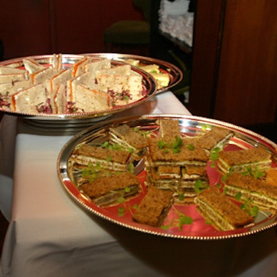 Tea sandwiches were served at the event.