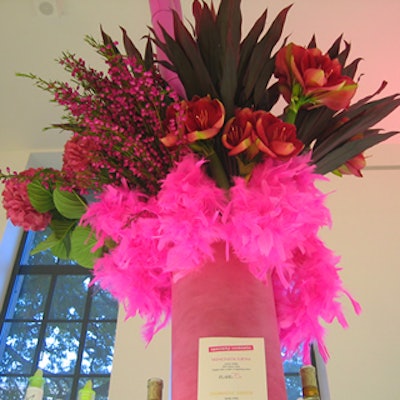 Massive florals took the use of pink to new heights.