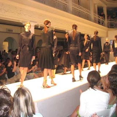 Designer Dragana Ognjenovic stuck to basic black for her tailored collection.