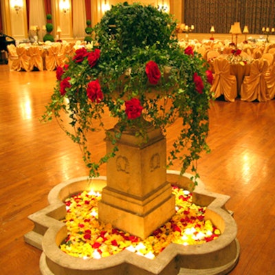 Trailing ivy and roses created a unique floral fixture at the entrance to the Opera Ball 2004/Bal de Versailles at the Fairmont Royal York Hotel.
