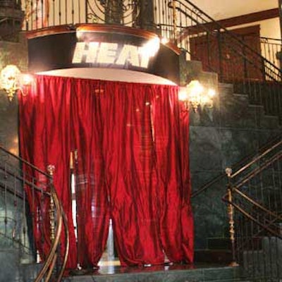 A true Havana-style affair waited behind colossal burgundy drapes at the Miami Heat tip-off dinner at Villa Ferrari.