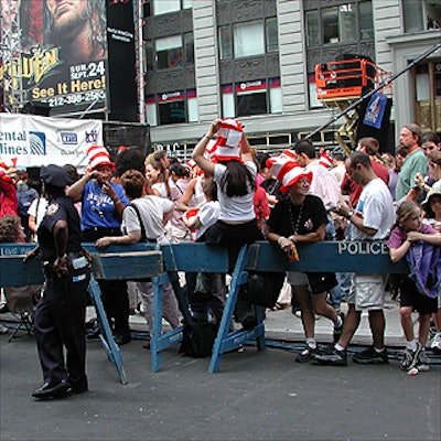 Cat in the Hat top hats were a popular gift with concertgoers.