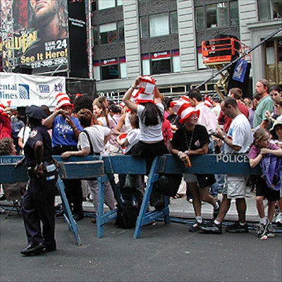 Cat in the Hat top hats were a popular gift with concertgoers.