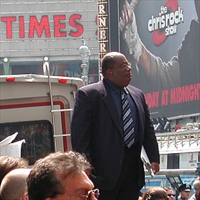 Al Roker hosted NBC's live broadcast of the Broadway on Broadway outdoor concert.