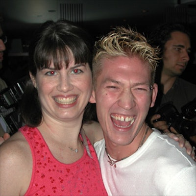 YM publicist Allison Spiegel posed with Raymond Munns, MTV's latest VJ contest winner.