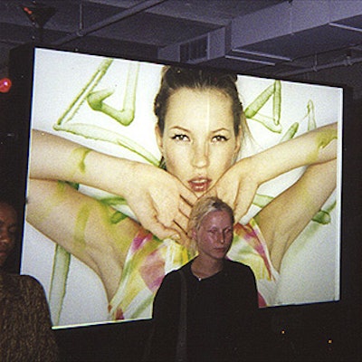 Lightboxes designed by Antonio Ballatore showed photos from Dazed & Confused magazine.