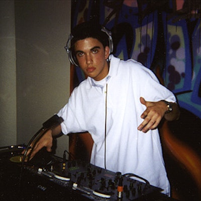 DJ Cassidy spun hip-hop and 70's rock classics for guests at the Dazed & Confused party in the upstairs party space at Fressen.