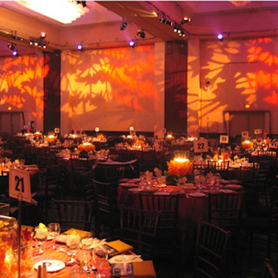 Gobos and lighting were used to help enhance the event's fall theme.