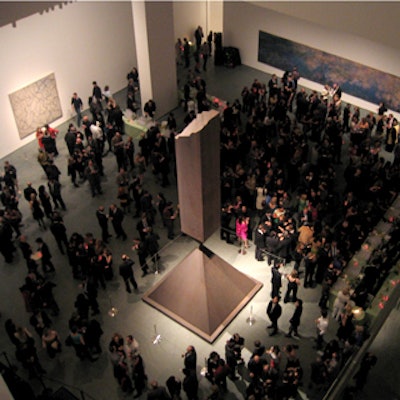 For the biggest party leading up to Museum of Modern Art’s official opening, thousands packed the massive new building. The huge atrium space—home to Claude Monet’s “Water Lillies” and Barnett Newman’s enormous “Broken Obelisk”—had two large bars and a large DJ station.