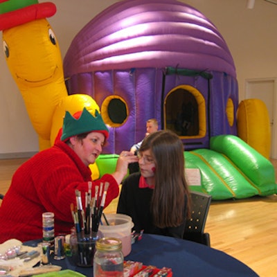 Face painters adorned guests with images of fish and seashells.
