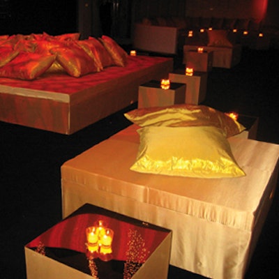 The lounge furniture was designed by Bureau Betak and created by House of Hardesty.