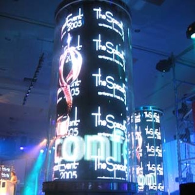 Cool LED pillars flashed the Special Event logo onstage during the award ceremony.