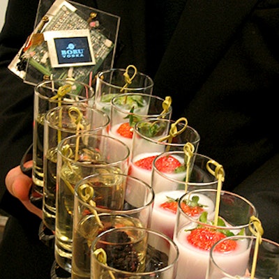 Allure Catering’s video trays served the event’s signature drink while displaying the sponsor’s logo.