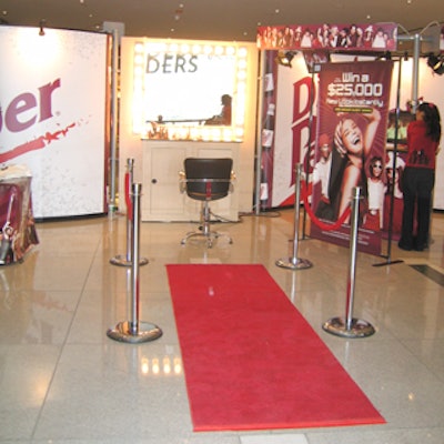 Newly made-over shoppers could walk a short red carpet to experience a few seconds of pretend fame.