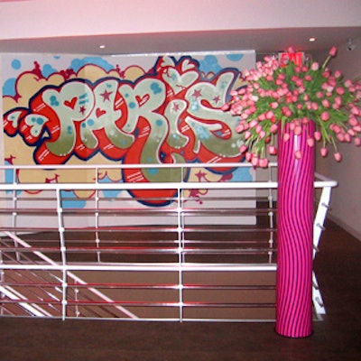 Hilton’s first name in graffiti plastered a wall above the venue’s main staircase.