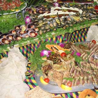 V.I.P.s dined on delicious dishes including seared tuna at the 2005 Gasparilla V.I.P. reception.